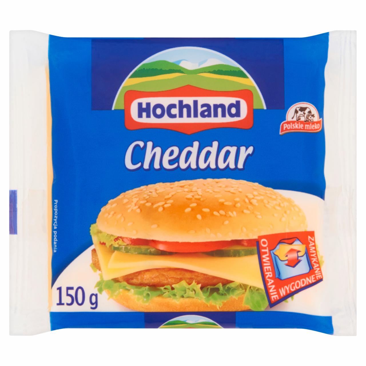 Zdjęcia - Hochland Cheddar Ser topiony w plastrach 150 g