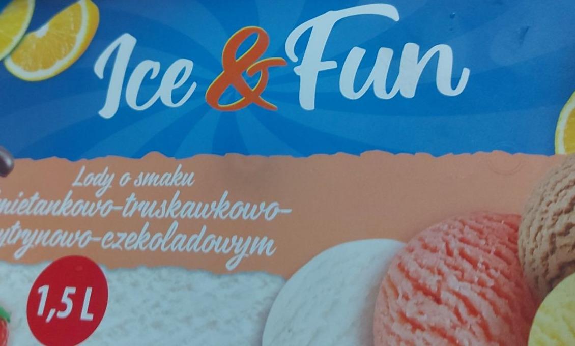 Zdjęcia - Lody o smaku śmietankowo truskawkowo cytrynowo czekoladowym Ice&fun