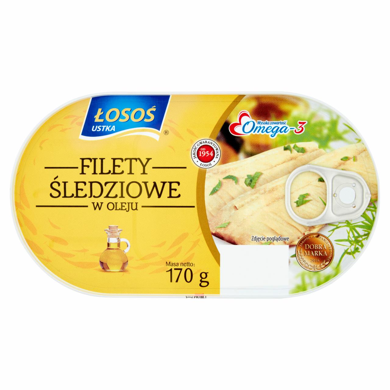 Zdjęcia - Łosoś Ustka Filety śledziowe w oleju 170 g