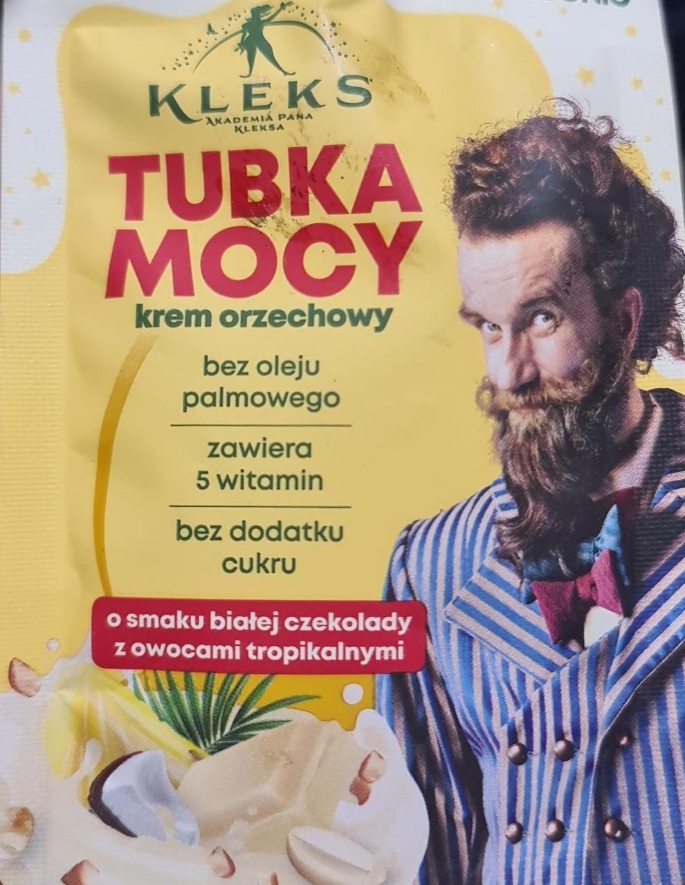 Zdjęcia - Tubka Mocy krem orzechowy o smaku białej czekolady z owocami tropikalnymi Kleks