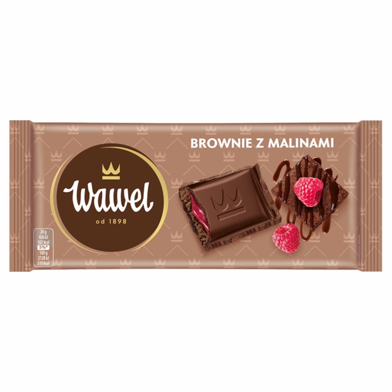 Zdjęcia - Wawel Czekolada nadziewana brownie z malinami 100 g