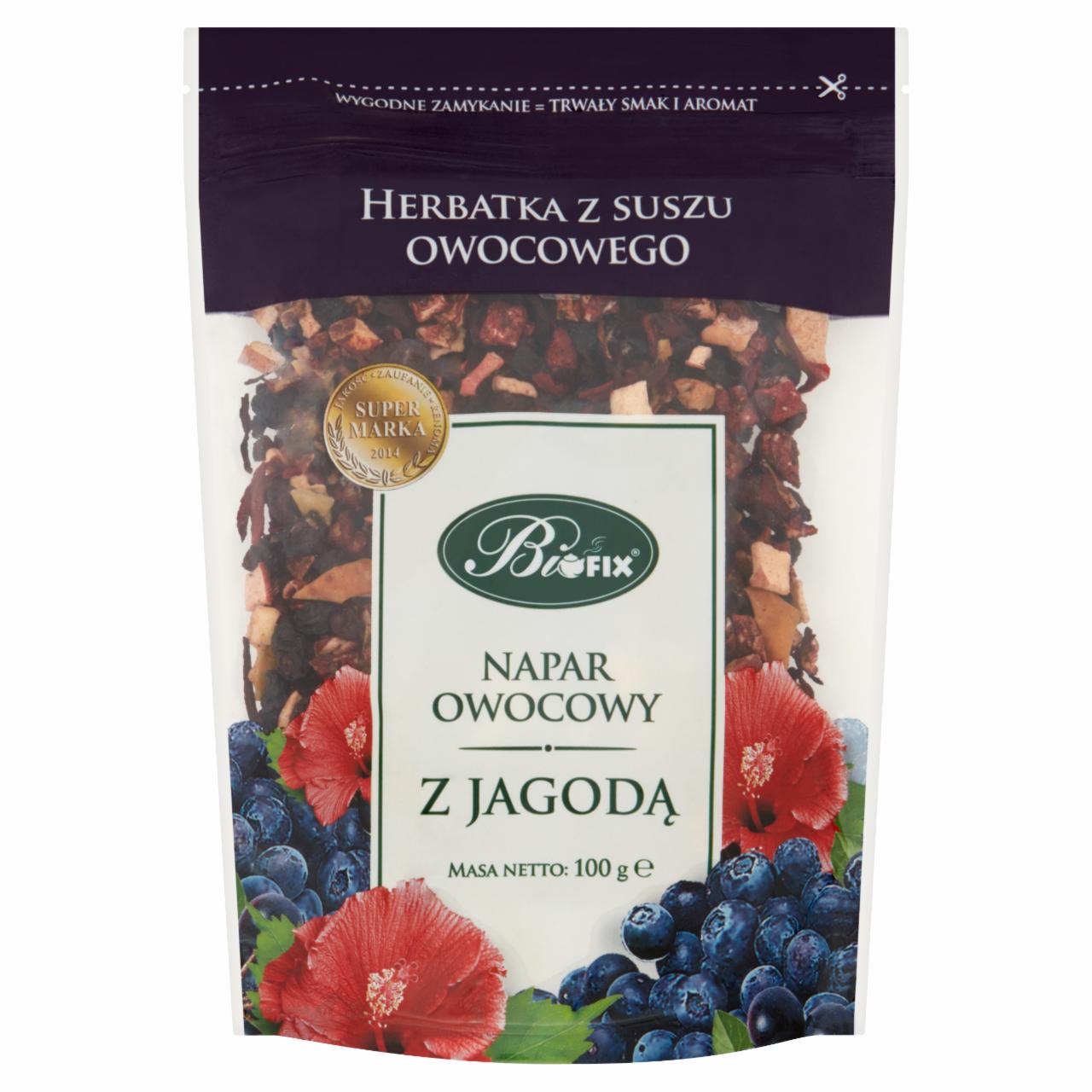 Zdjęcia - Bifix Napar owocowy z jagodą Herbatka z suszu owocowego 100 g