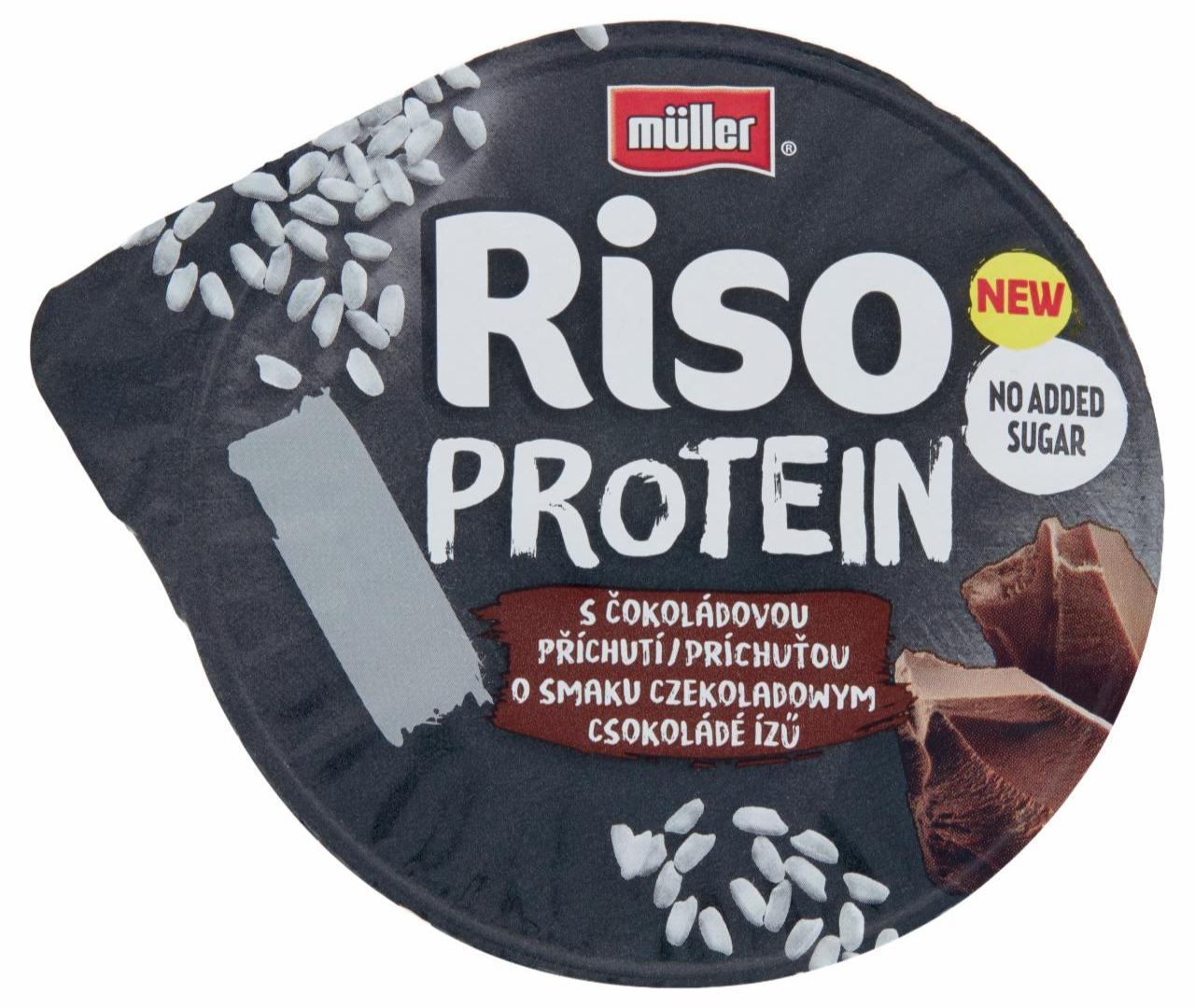 Zdjęcia - Riso protein no added sugar s čokoládovou příchutí Müller