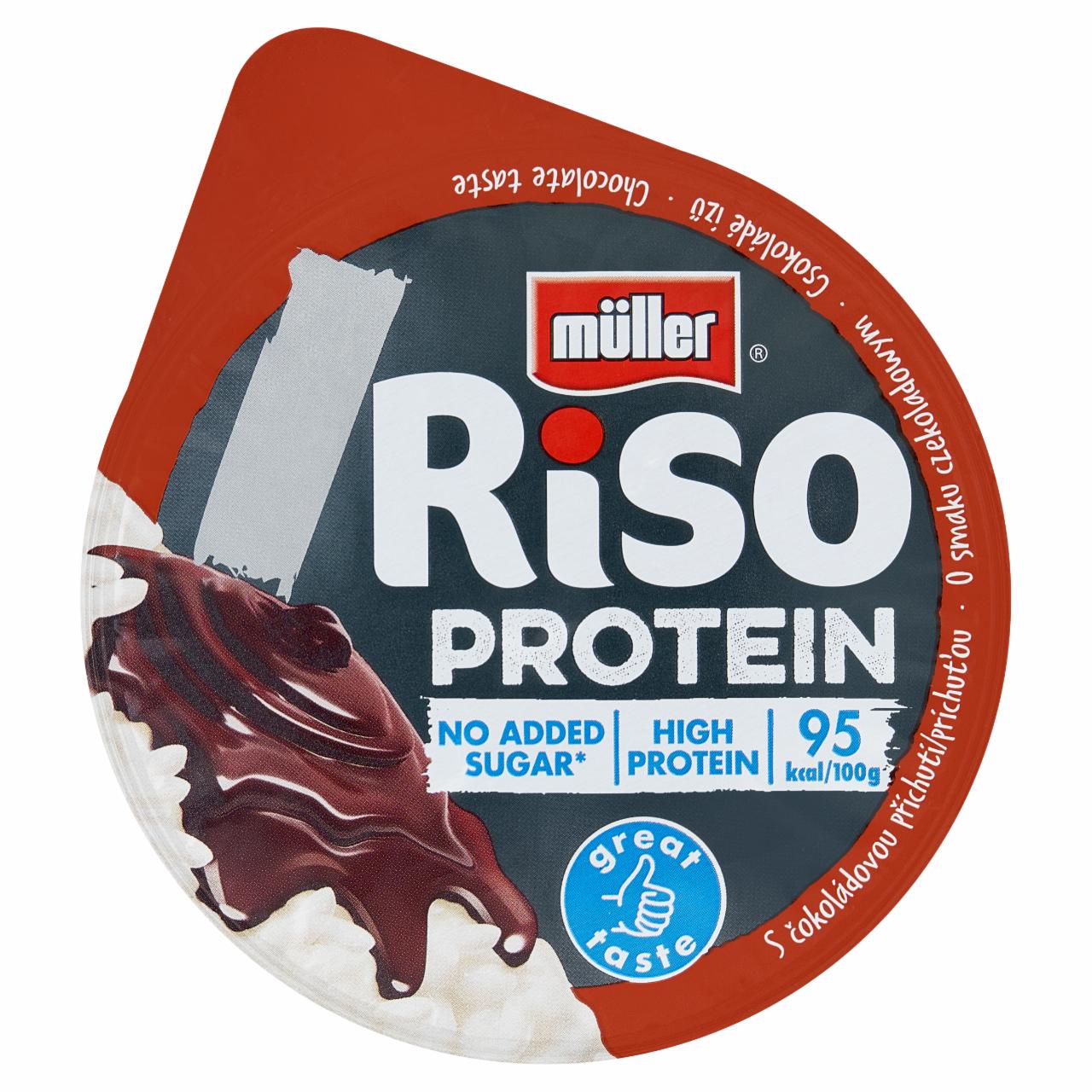 Zdjęcia - Riso protein no added sugar s čokoládovou příchutí Müller