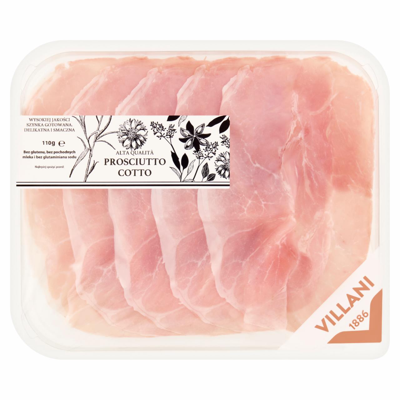 Zdjęcia - Salumi Villani Prosciutto Cotto Alta Qualita Wysokiej jakości szynka gotowana 110 g