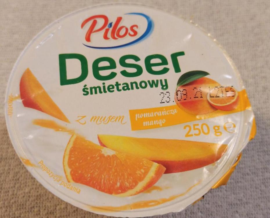 Zdjęcia - deser śmietanowy z musem pomarańcza mango pilos