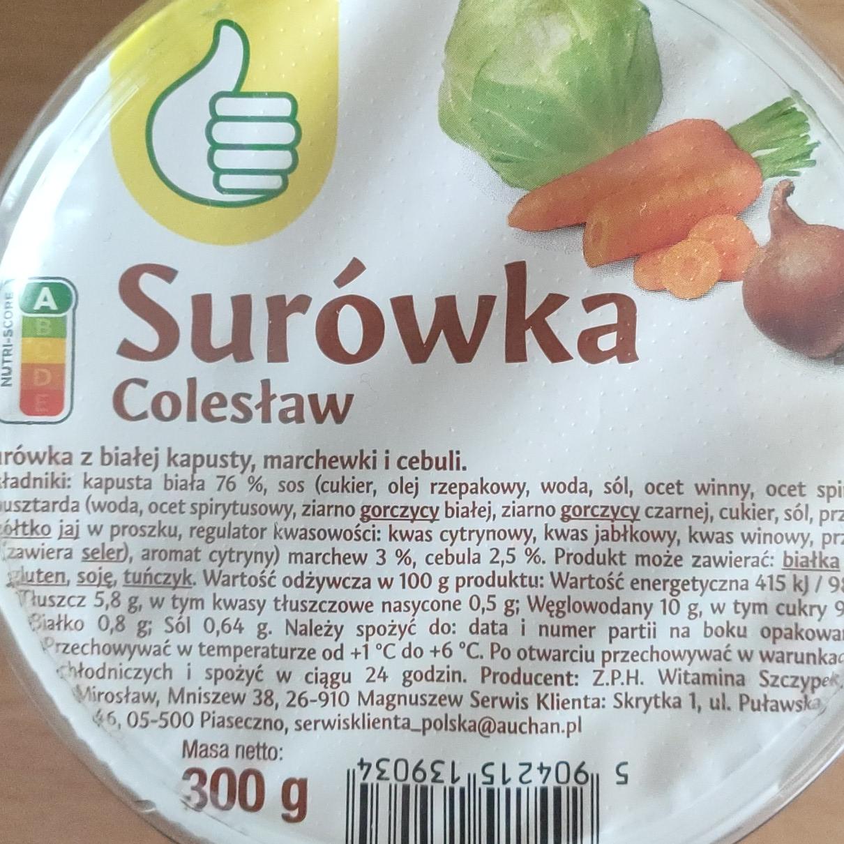 Zdjęcia - Surówka colesław Auchan