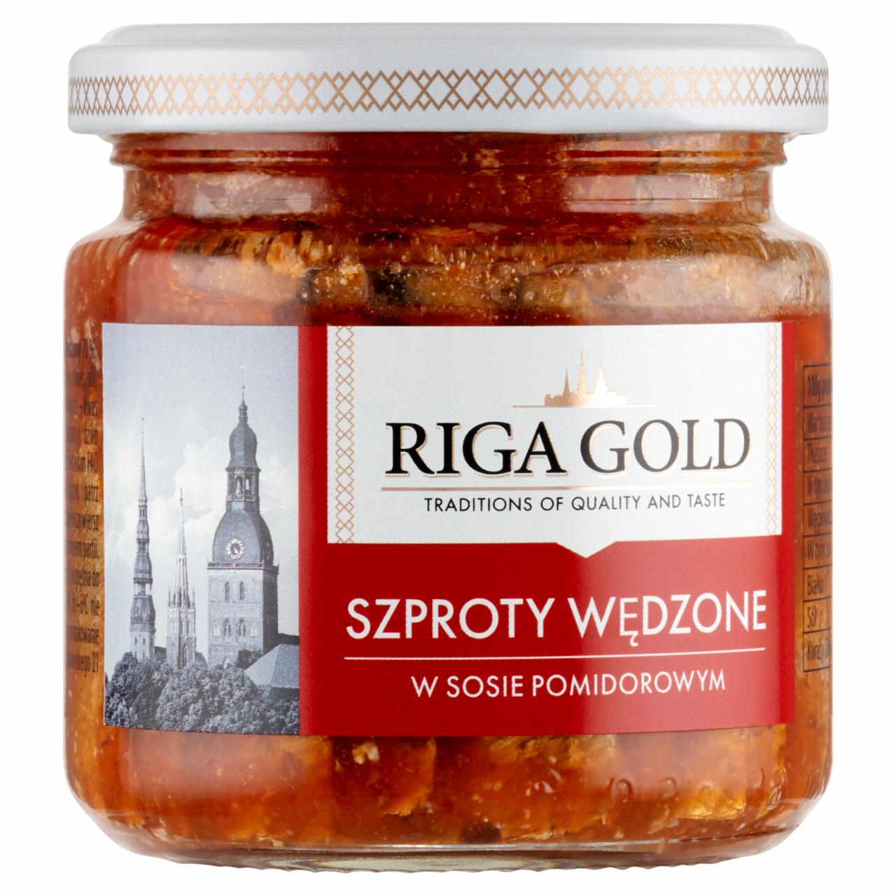 Zdjęcia - Riga Gold Szproty wędzone w sosie pomidorowym 185 g