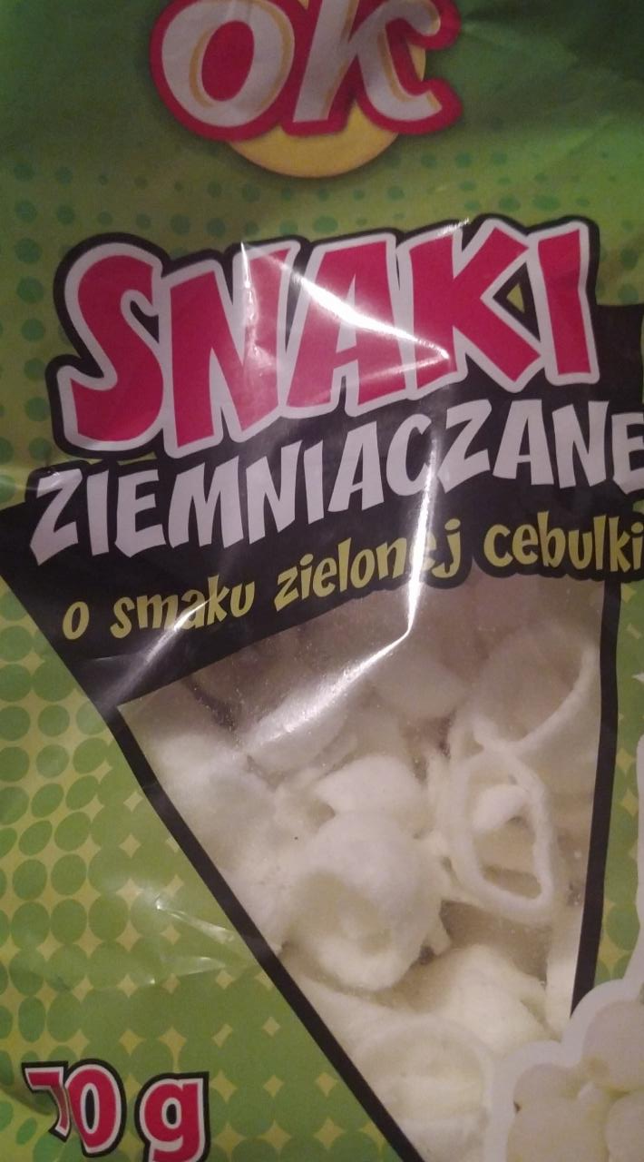 Zdjęcia - Ok Snaki ziemniaczane o smaku zielonej cebulki