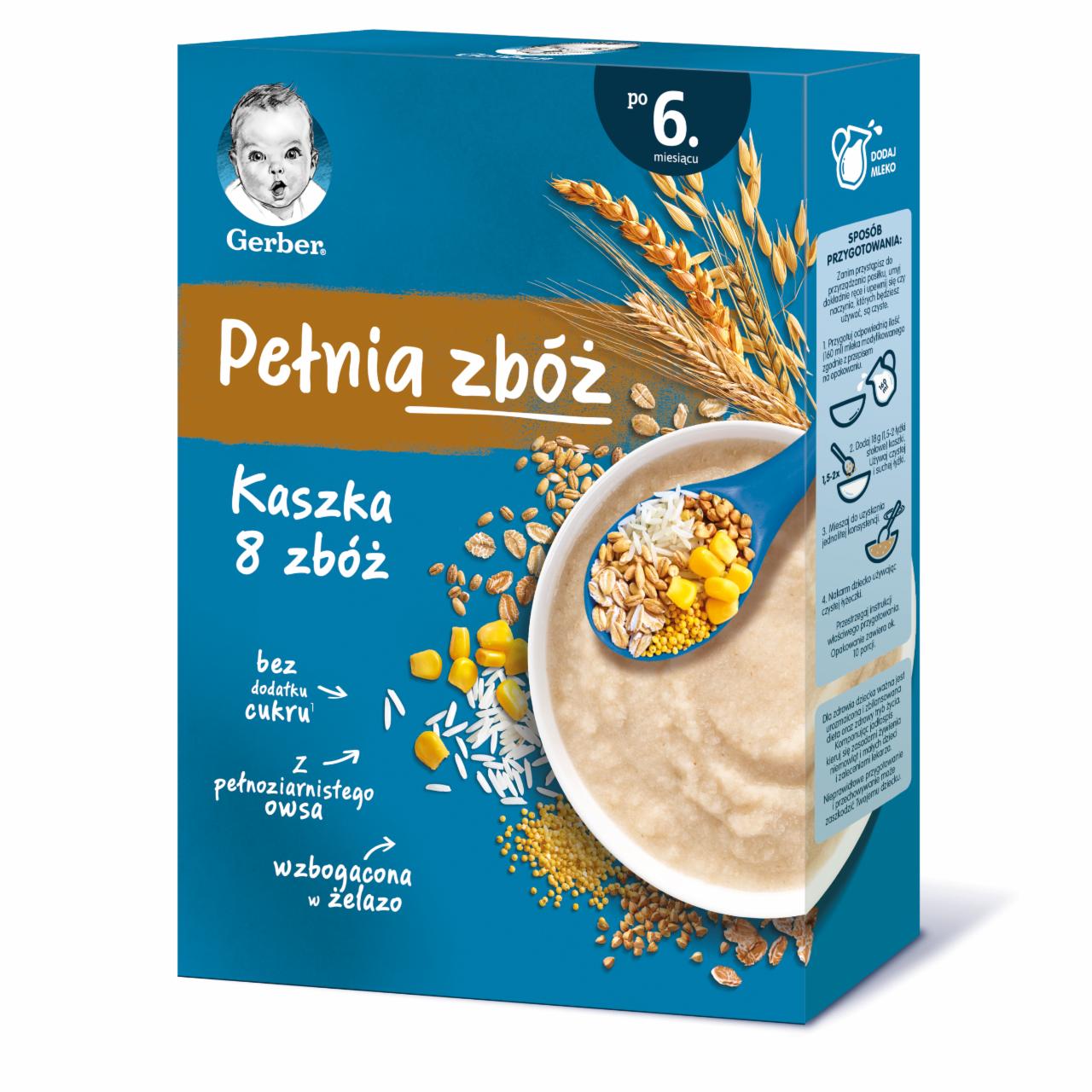 Zdjęcia - Gerber Pełnia zbóż Kaszka 8 zbóż dla niemowląt po 6. miesiącu 180 g