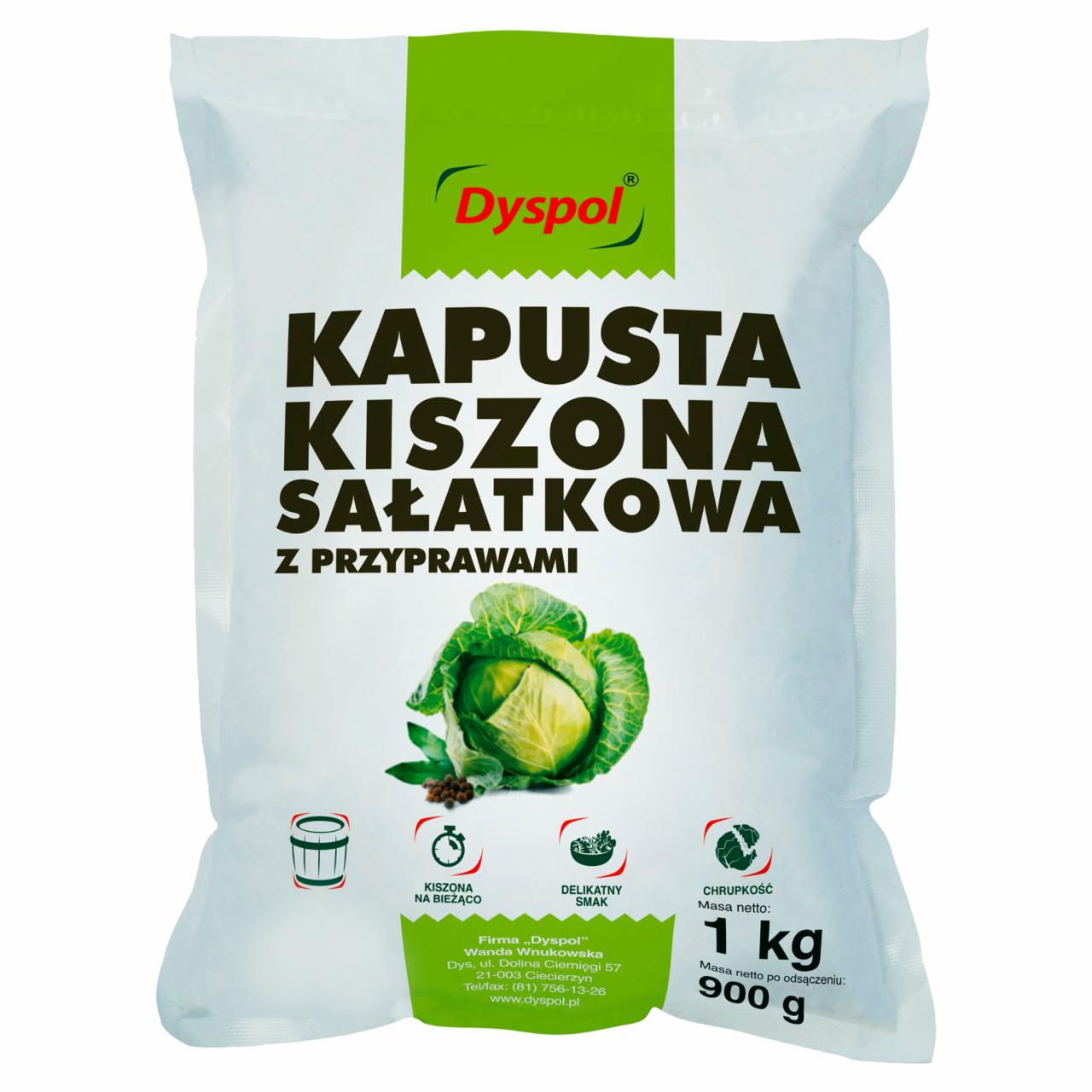 Zdjęcia - Dyspol Kapusta kiszona sałatkowa z przyprawami 1 kg