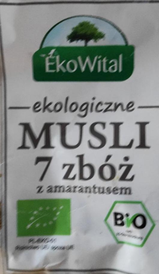 Zdjęcia - EkoWital ekologiczne musli 7 zbóż z amarantusem