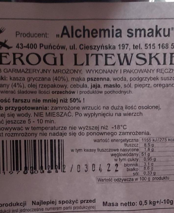 Zdjęcia - Pierogi litewskie Alchemia smaku