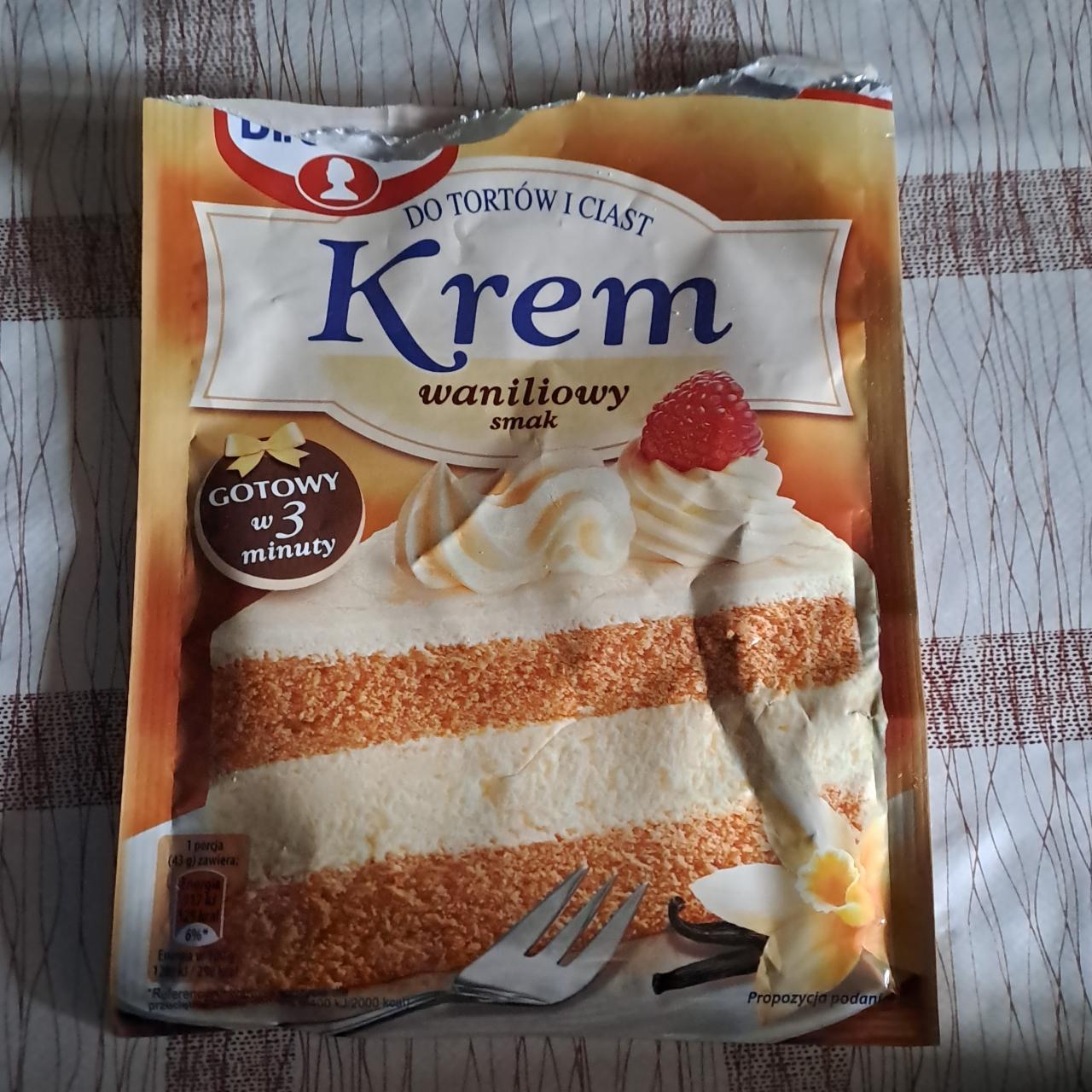 Zdjęcia - Krem do tortów i ciast smak waniliowy Dr. Oetker