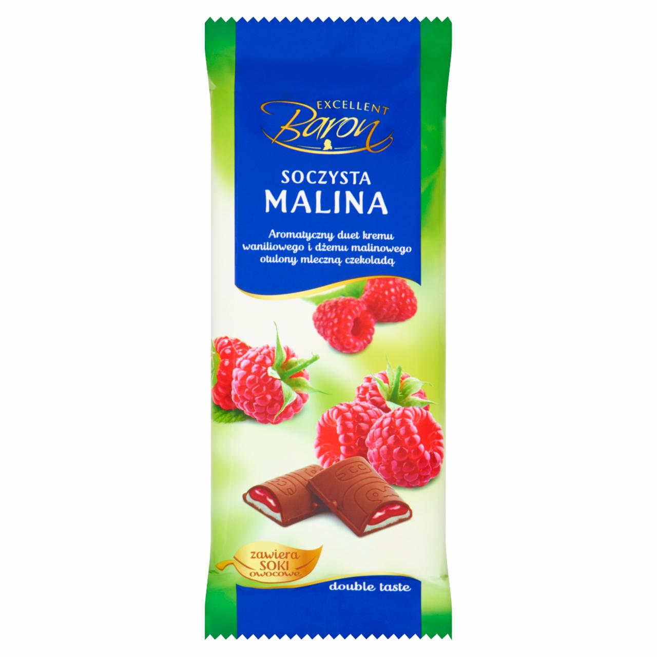 Zdjęcia - Excellent Baron Soczysta malina Czekolada mleczna z nadzieniem 100 g