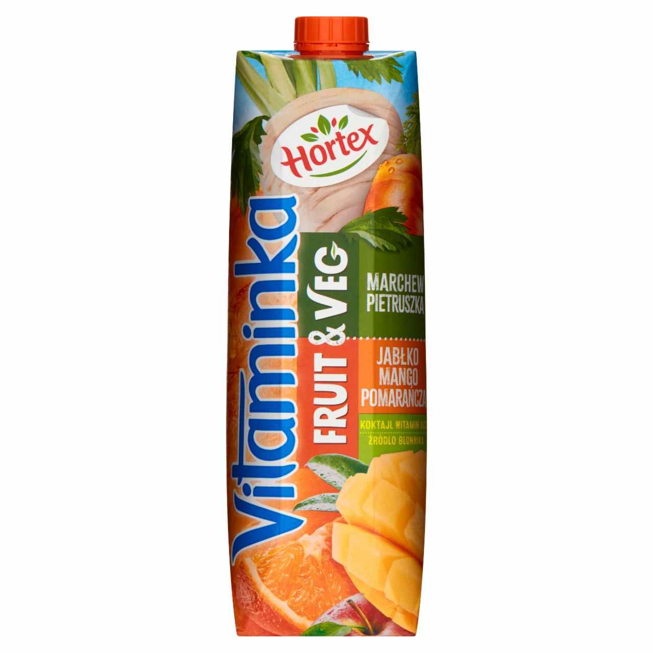 Zdjęcia - Hortex Vitaminka Fruit & Veg Sok jabłko pomarańcza mango marchew pietruszka 1 l