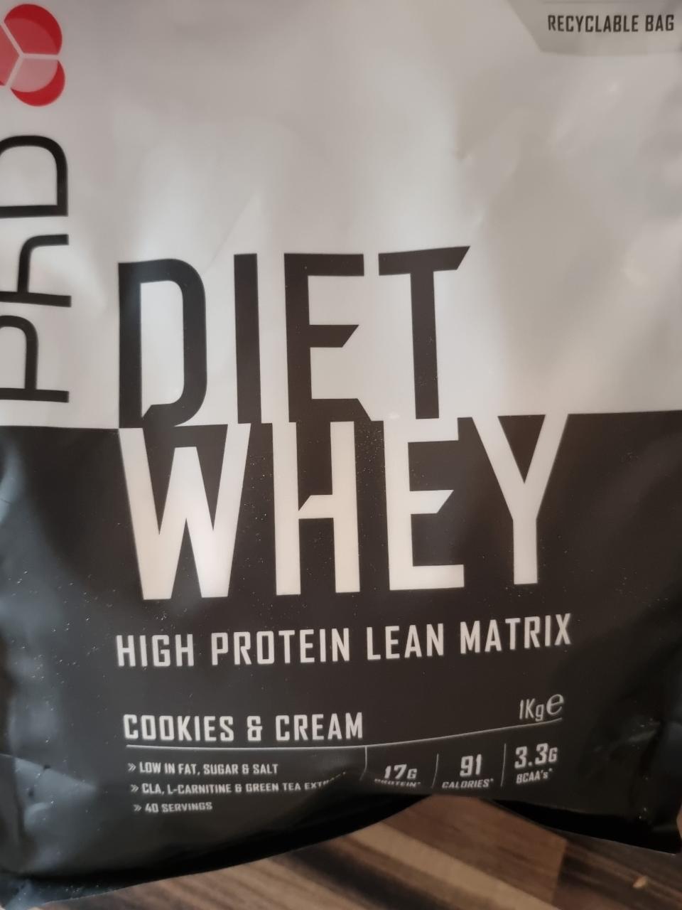 Zdjęcia - Diet Whey High Protein Lean Matrix Cookies & Cream PhD Nutrition