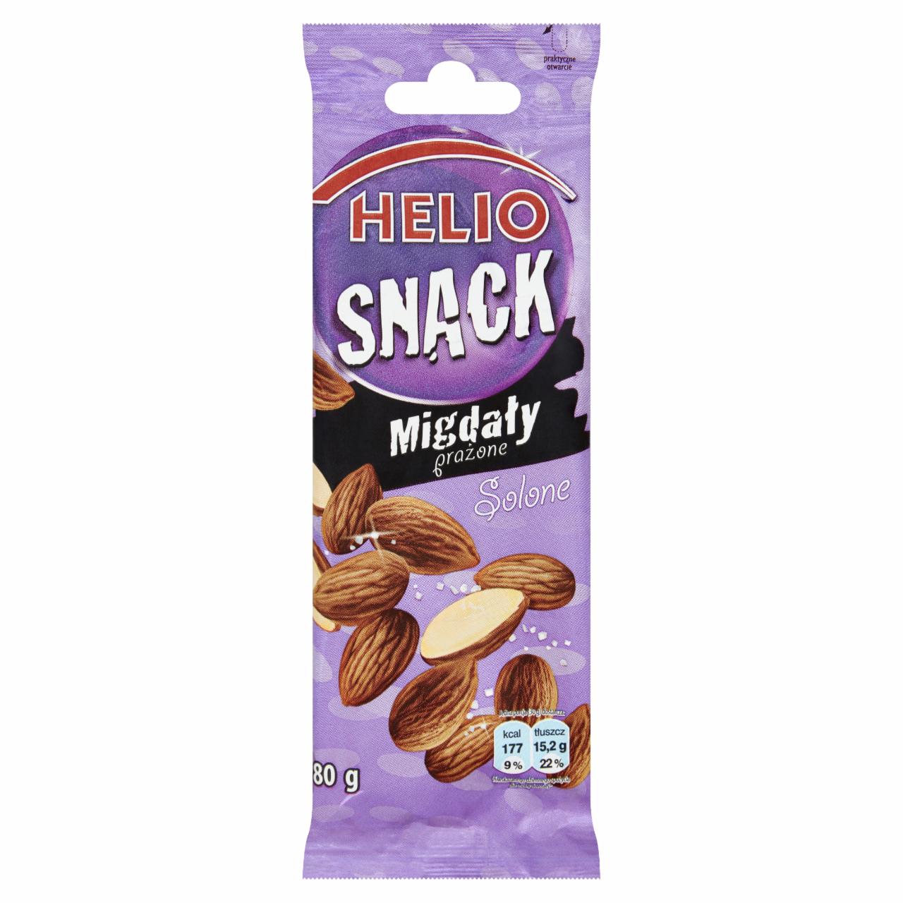 Zdjęcia - Helio Snack Migdały prażone solone 80 g