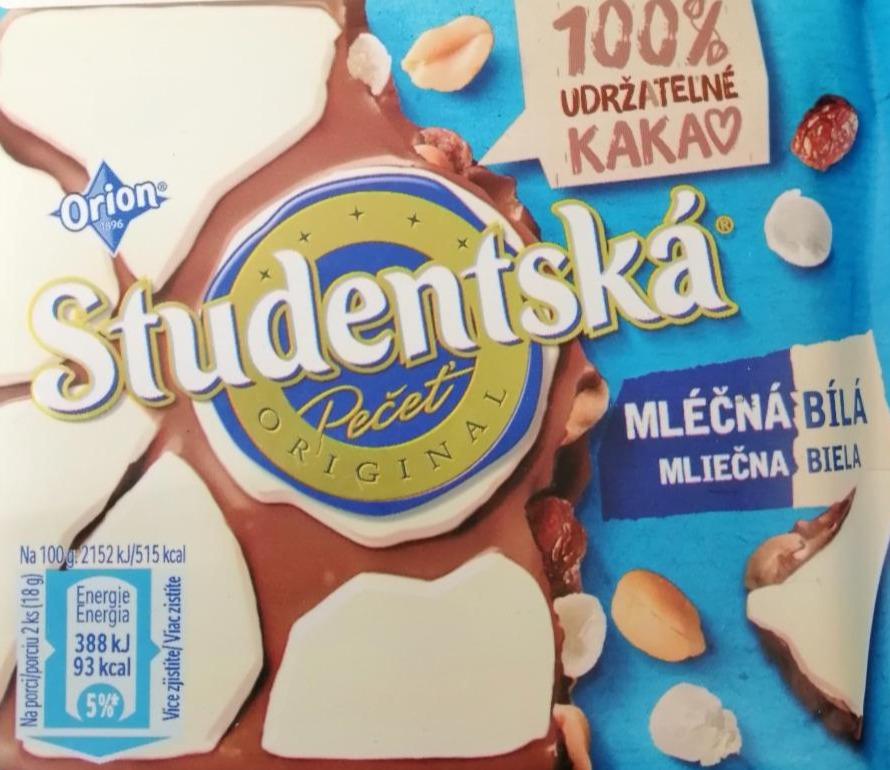 Zdjęcia - Studentska biała czekolada 90g