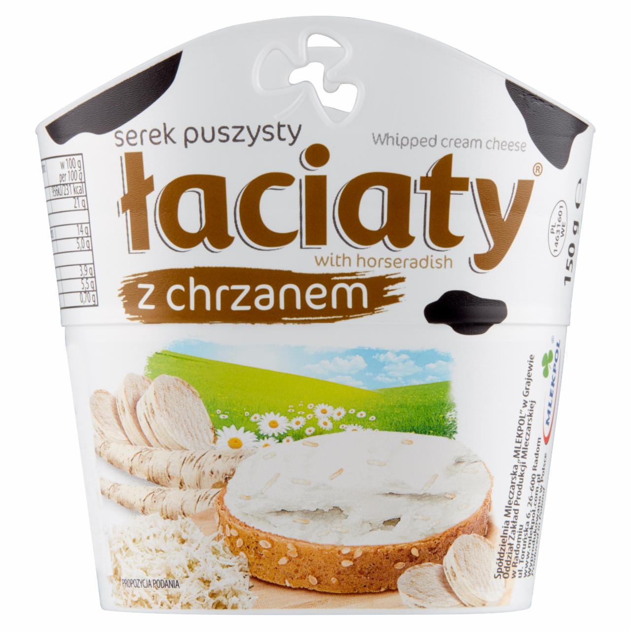 Zdjęcia - Serek śmietankowy Łaciaty z chrzanem Mlekpol