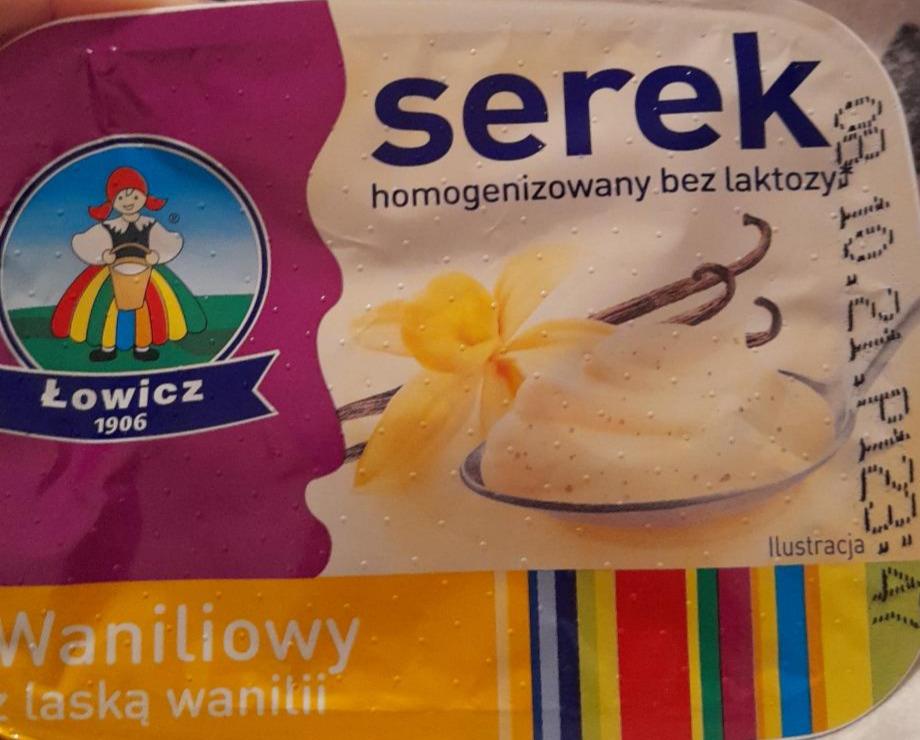 Zdjęcia - serek homogenizowany bez laktozy łowicz waniliowy Łowicz