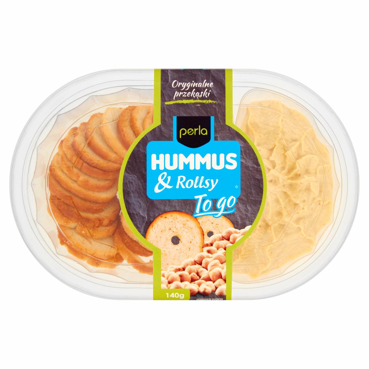 Zdjęcia - Perla Snack Hummus klasyczny & rollsy 140 g