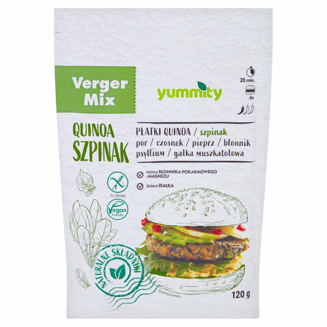 Zdjęcia - Yummity Bezglutenowy wege burger ze szpinakiem 120 g