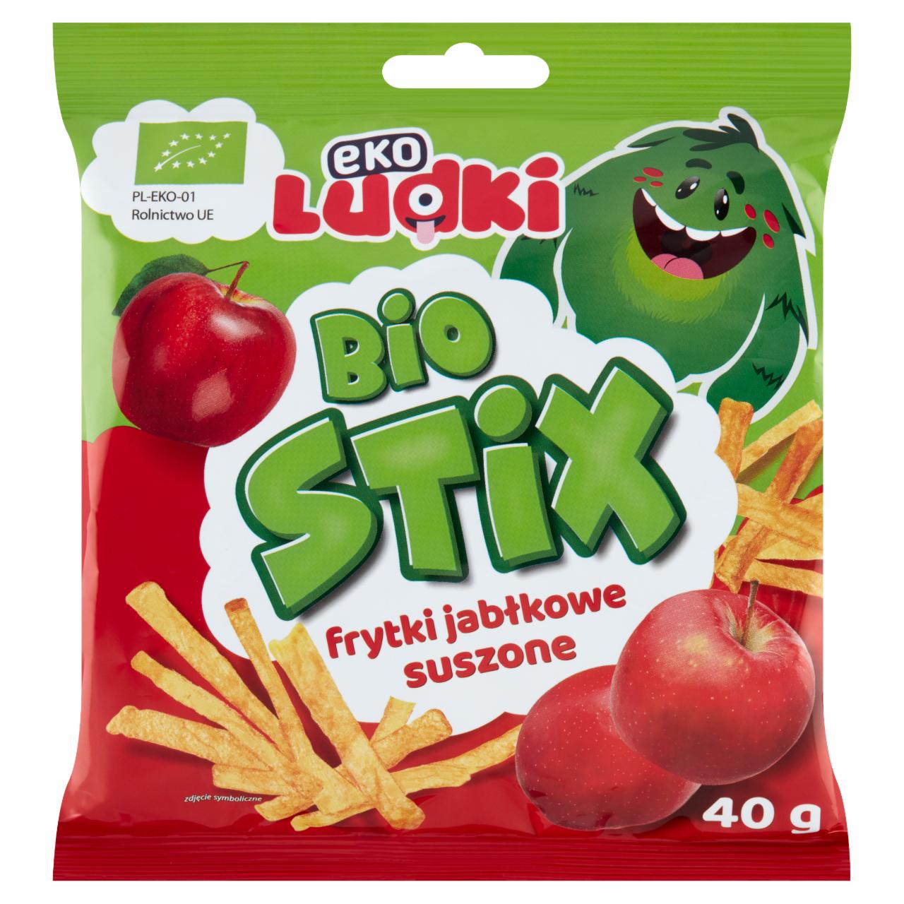 Zdjęcia - EkoLudki Bio Stix Frytki jabłkowe suszone 40 g