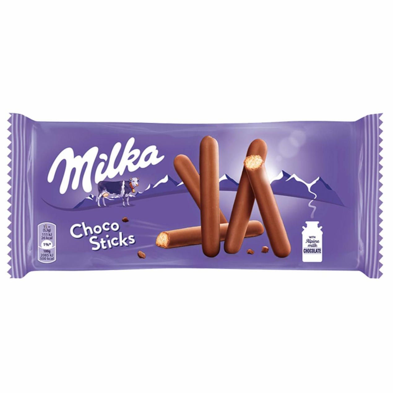 Zdjęcia - Milka Choco Sticks Ciastka oblane czekoladą mleczną 112 g