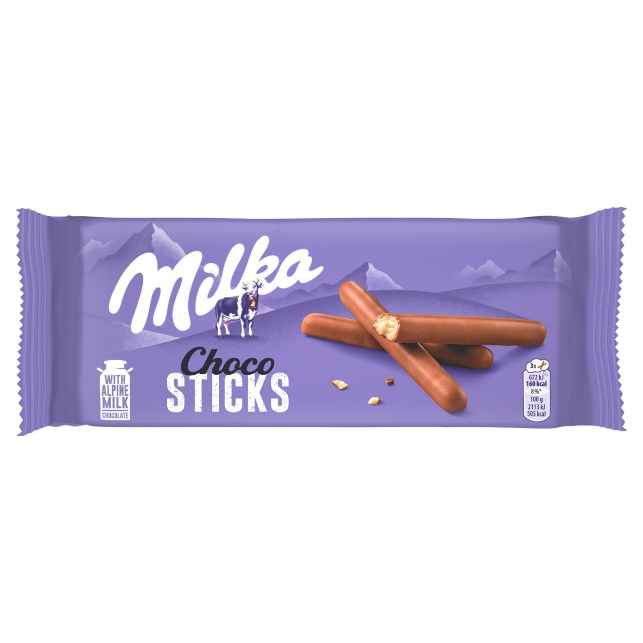 Zdjęcia - Milka Choco Sticks Ciastka oblane czekoladą mleczną 112 g