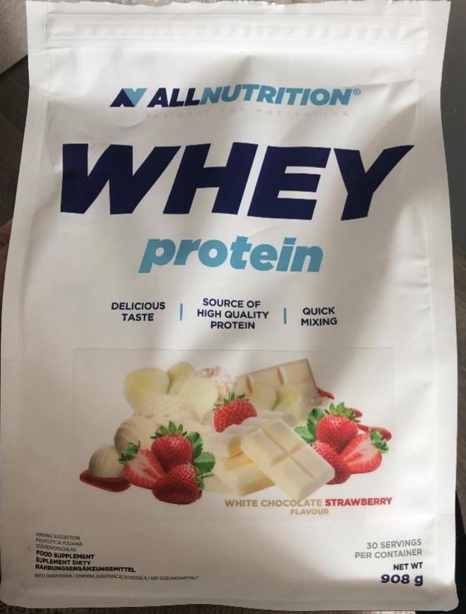 Zdjęcia - Whey Protein White Chocolate-Strawberry Allnutrition