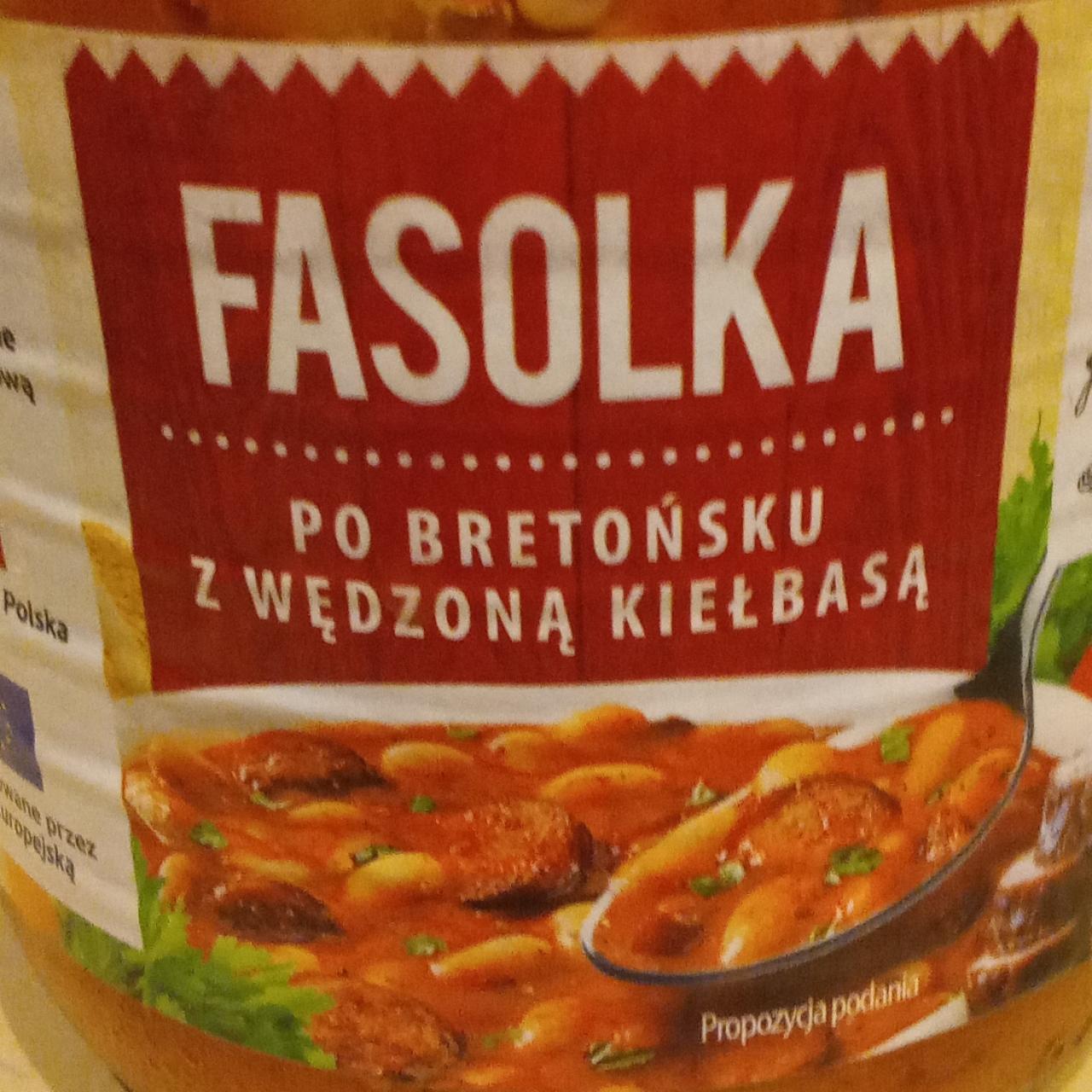 Zdjęcia - Fasolka po bretońsku z wędzoną kiełbasą Pamapol