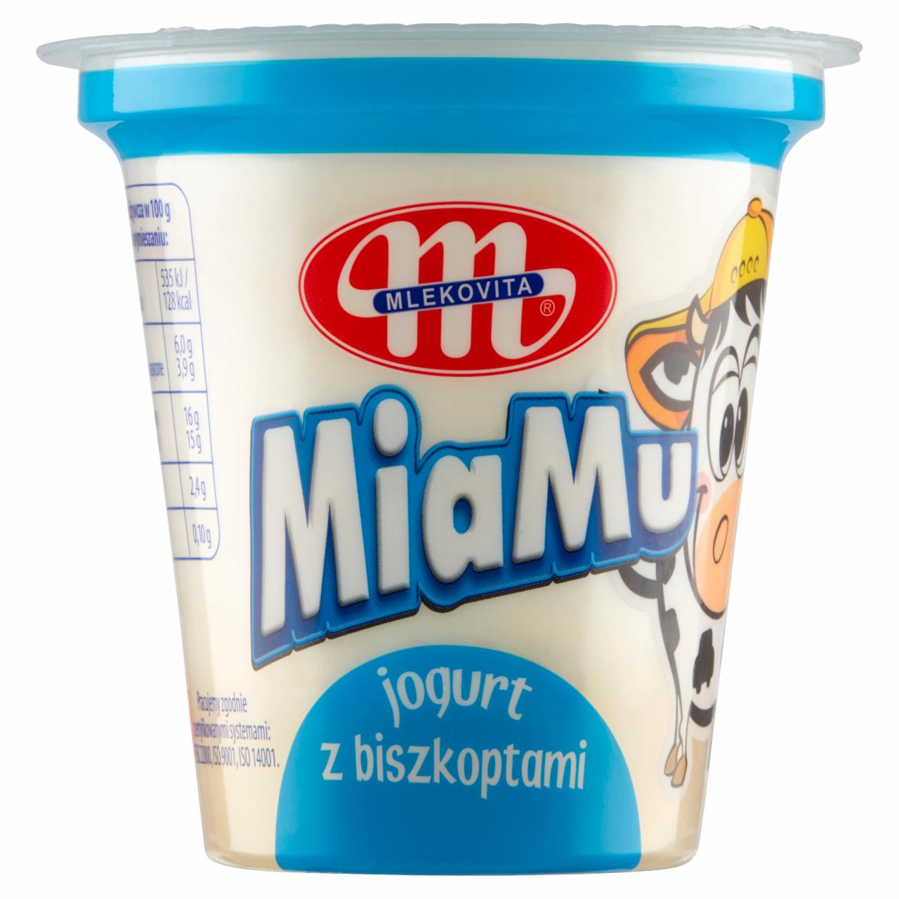 Zdjęcia - Mlekovita MiaMu Jogurt z biszkoptami 125 g