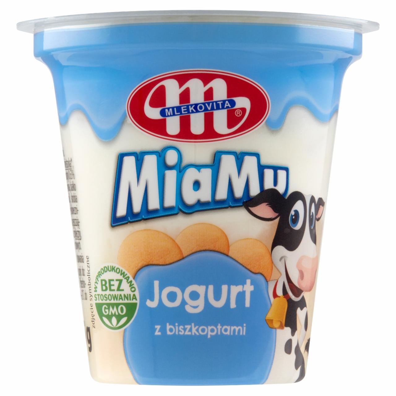 Zdjęcia - Mlekovita MiaMu Jogurt z biszkoptami 125 g