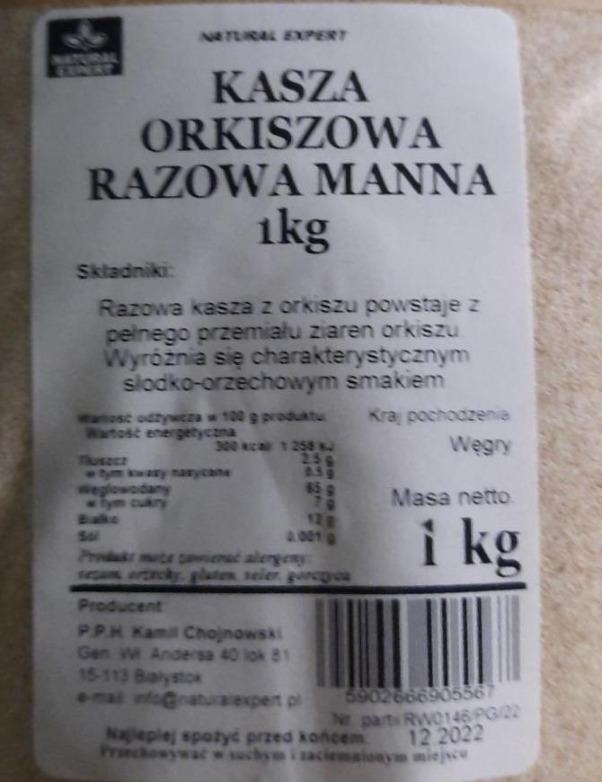 Zdjęcia - kasza orkiszowa razowa manna PPH Chojnowski