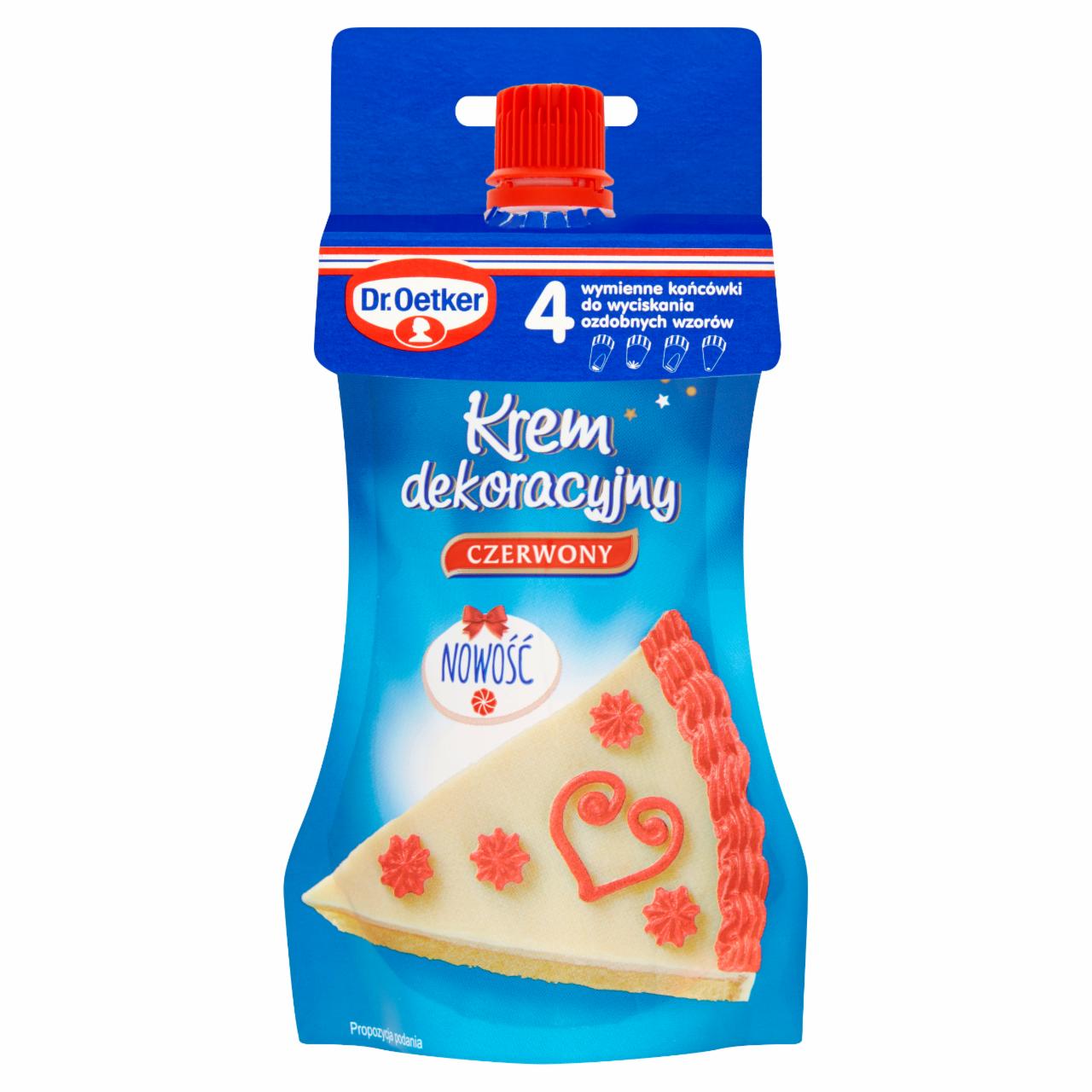 Zdjęcia - Dr. Oetker Krem dekoracyjny czerwony 140 g