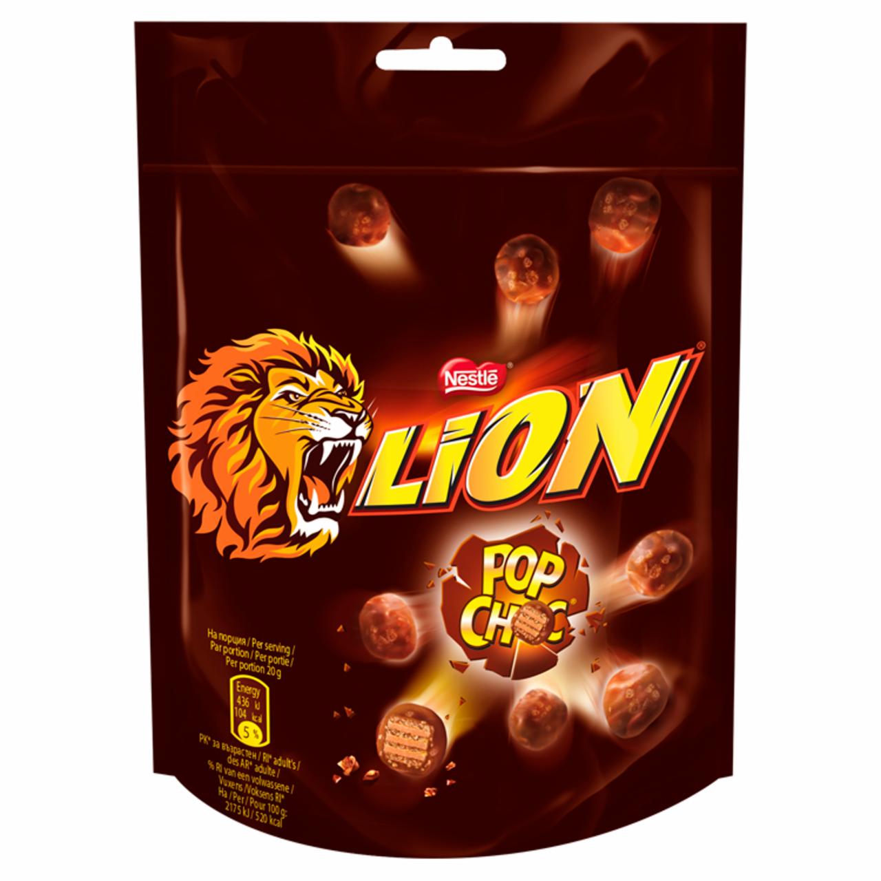 Zdjęcia - Lion Pop Choc Chrupiący wafel w mlecznej czekoladzie z chrupkami ryżowymi 140 g