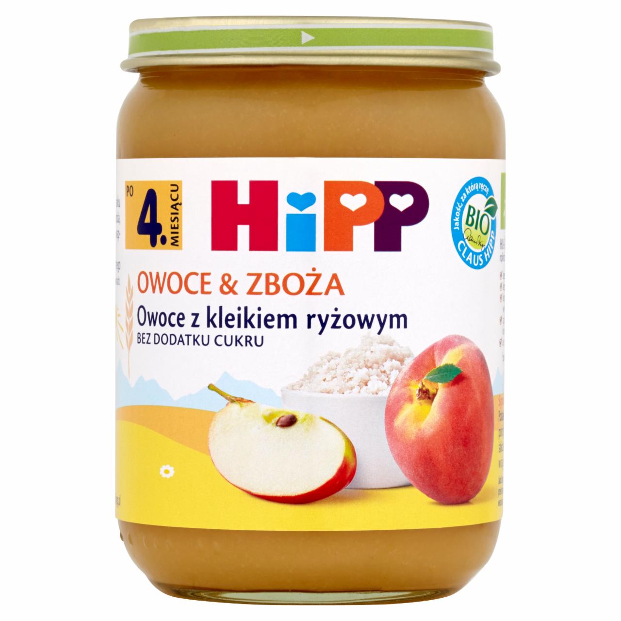 Zdjęcia - HiPP BIO Owoce & Zboża Owoce z kleikiem ryżowym po 4. miesiącu 190 g