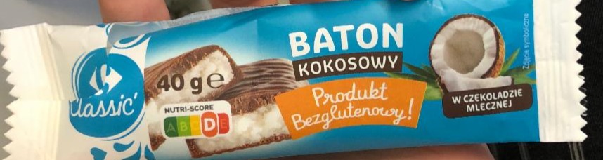 Zdjęcia - Baton kokosowy w czekoladzie mlecznej Carrefour