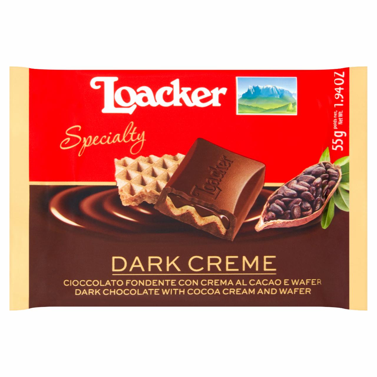 Zdjęcia - Loacker Dark Creme Czekolada 55 g