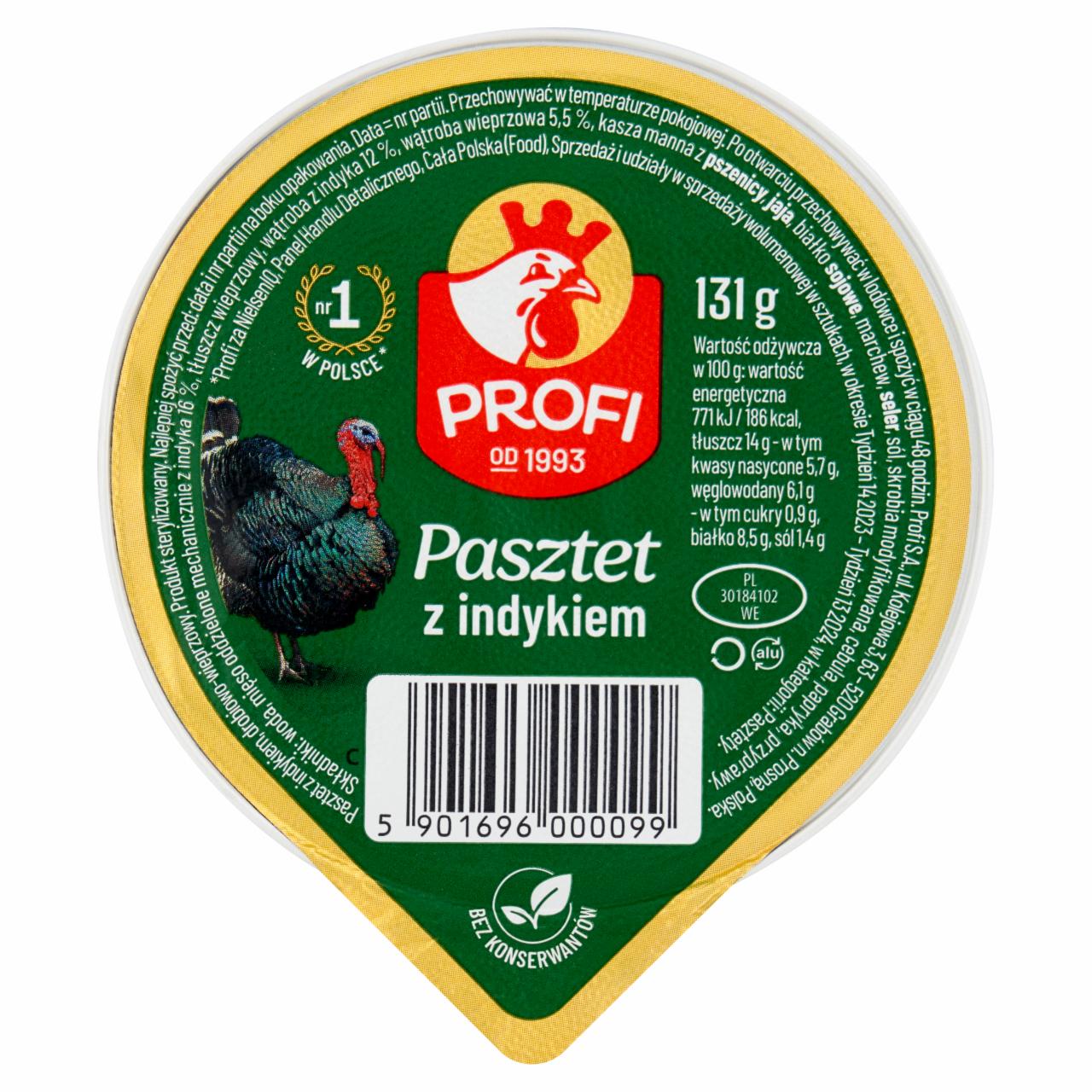 Zdjęcia - Profi Pasztet z indykiem 131 g