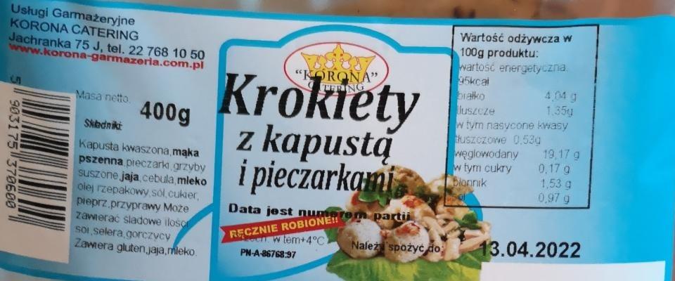 Zdjęcia - Krokiety z kapustą Korona