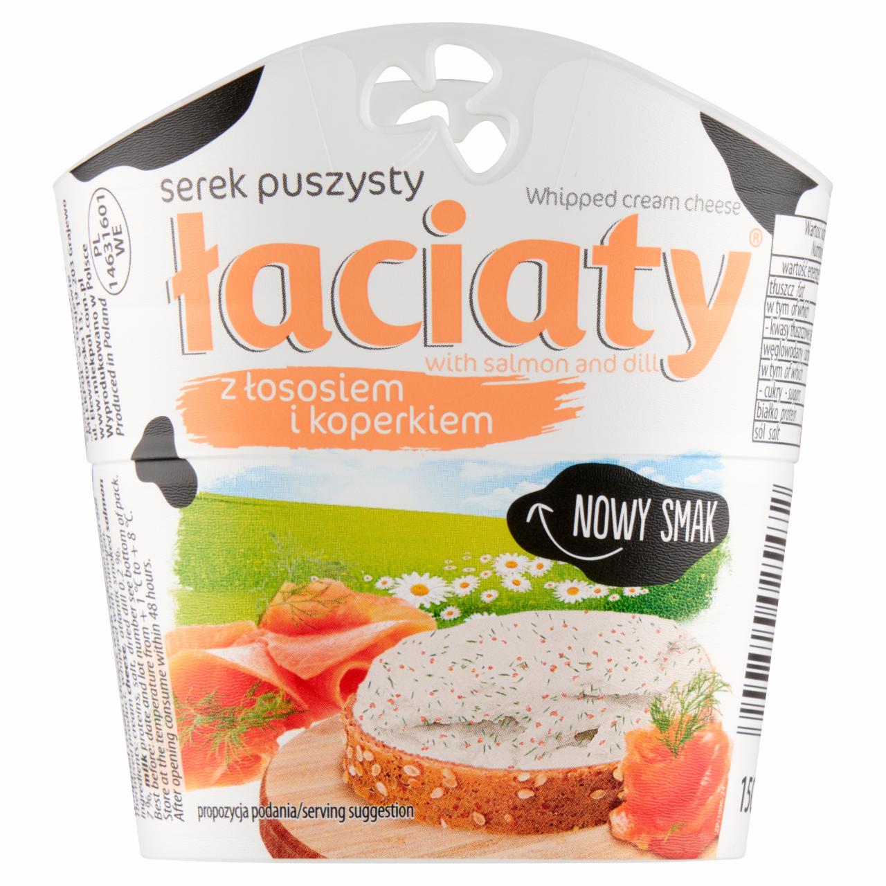 Zdjęcia - Łaciaty Serek puszysty z łososiem i koperkiem 150 g 