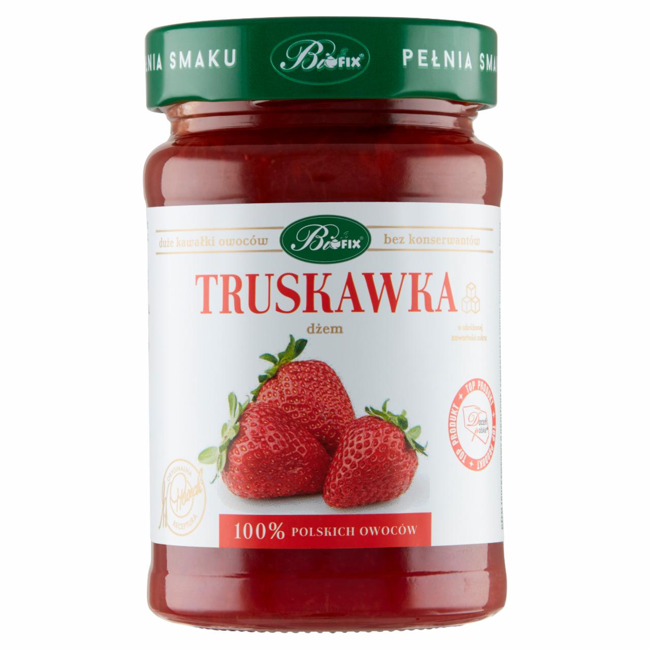 Zdjęcia - Bifix Dżem truskawka o obniżonej zawartości cukru 290 g