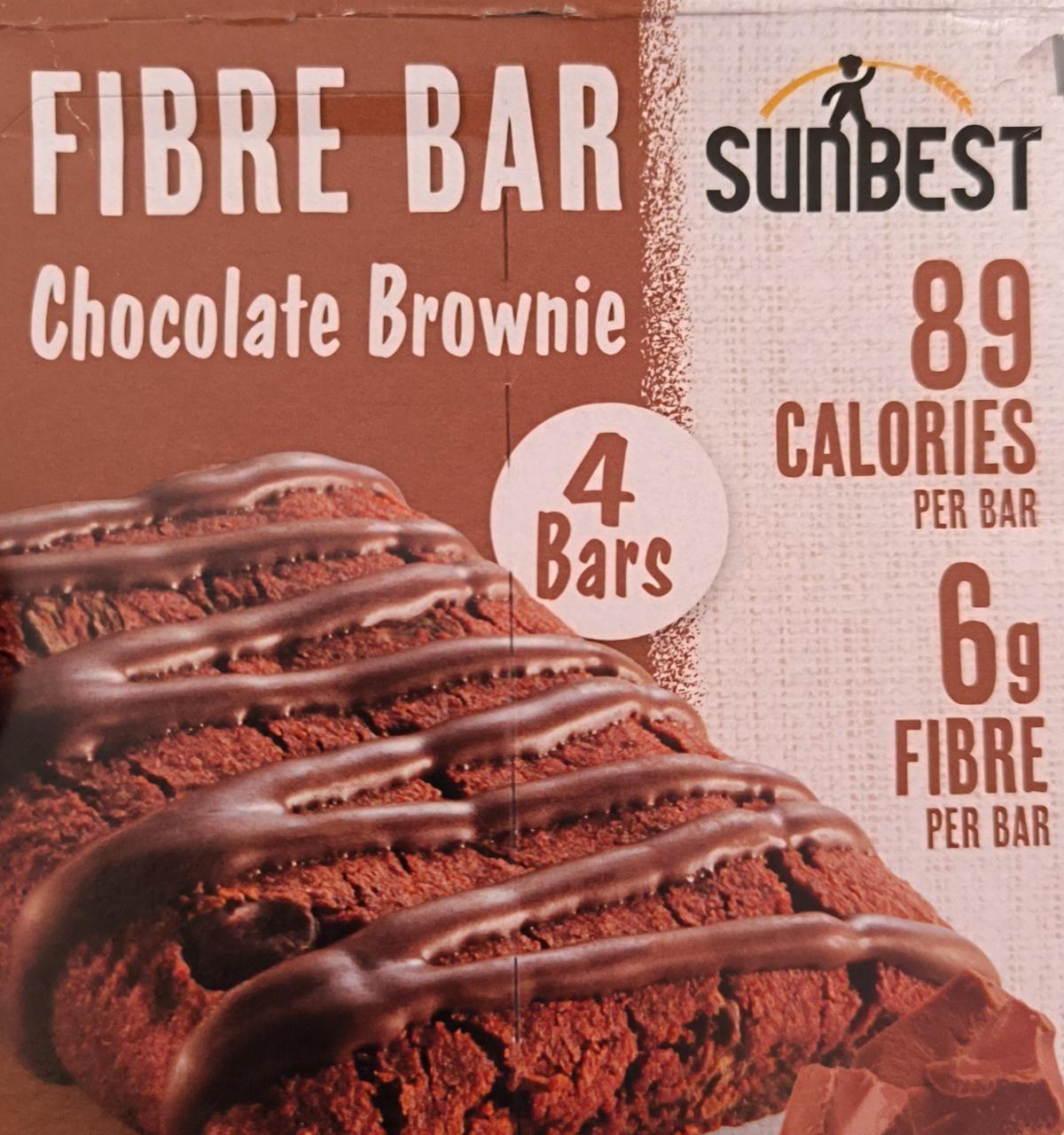 Zdjęcia - Fibre bar chocolate brownie Sunbest