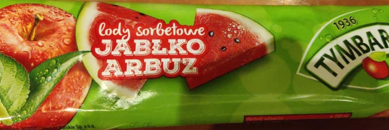 Zdjęcia - lody sorbertowe jabłko arbuz Tymbark