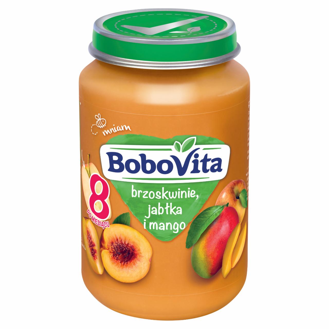 Zdjęcia - BoboVita Brzoskwinie jabłka i mango po 8 miesiącu 190 g