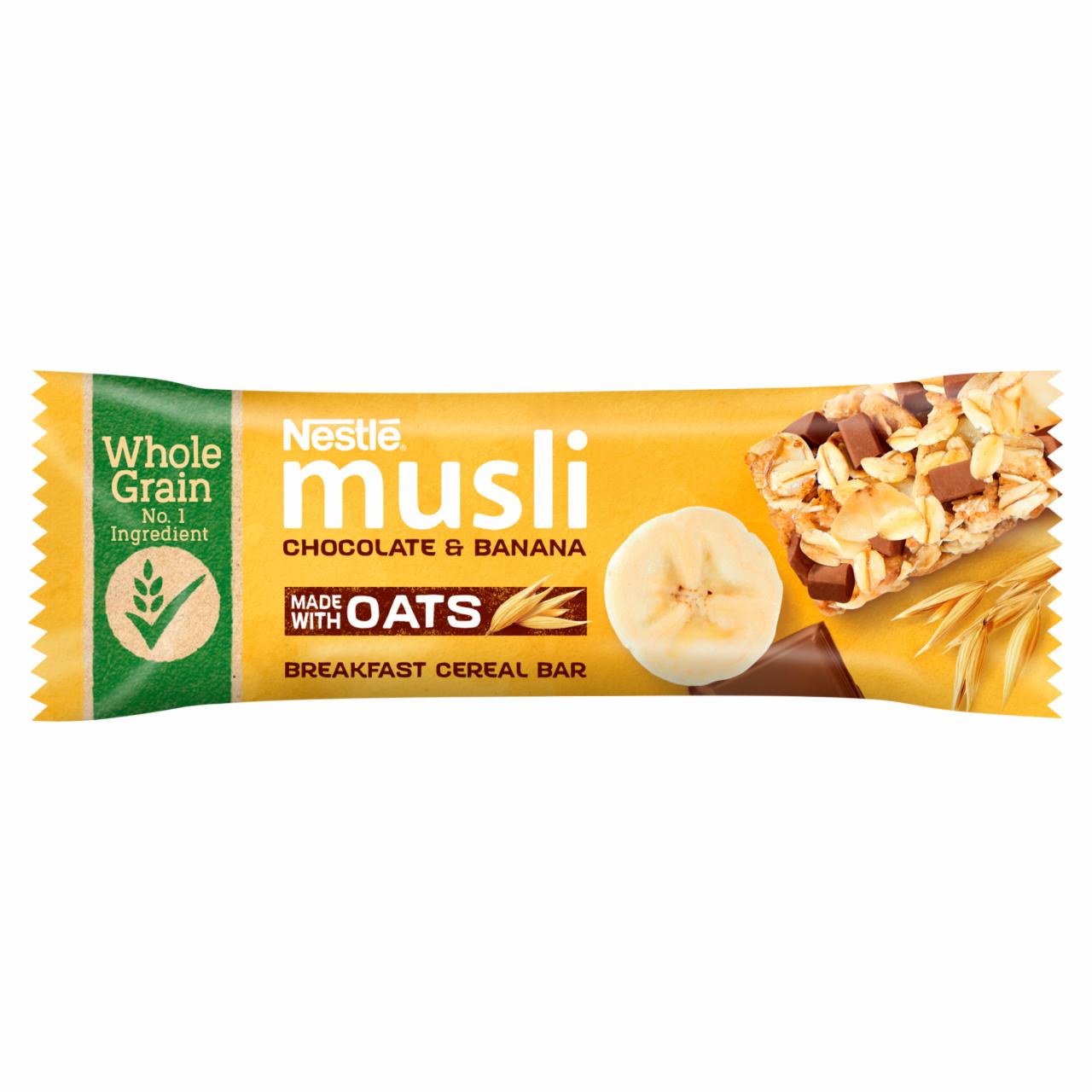 Zdjęcia - Nestlé Musli Chocolate & Banana Płatki śniadaniowe w formie batonika 35 g