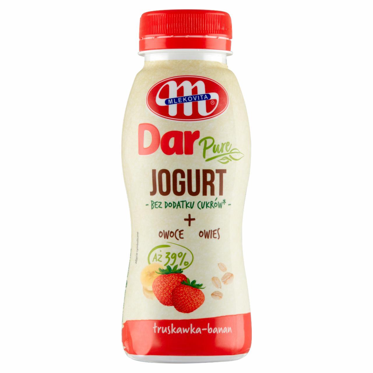 Zdjęcia - Mlekovita Dar Pure Jogurt truskawka-banan 250 g