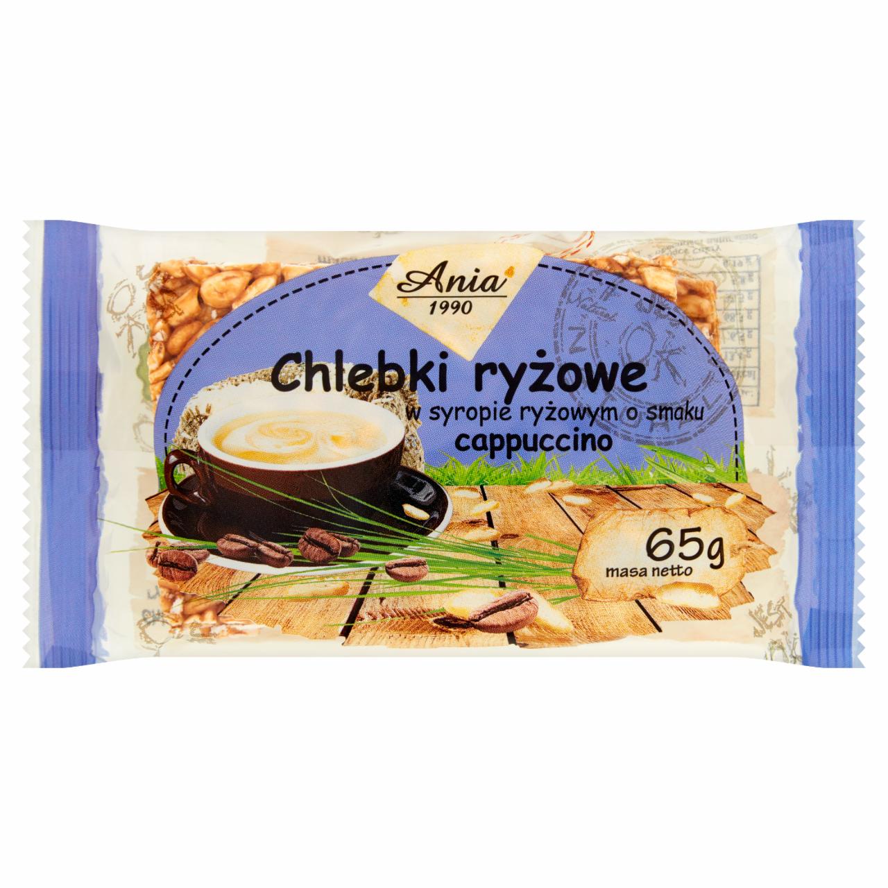 Zdjęcia - Ania Chlebki ryżowe w syropie ryżowym o smaku cappuccino 65 g